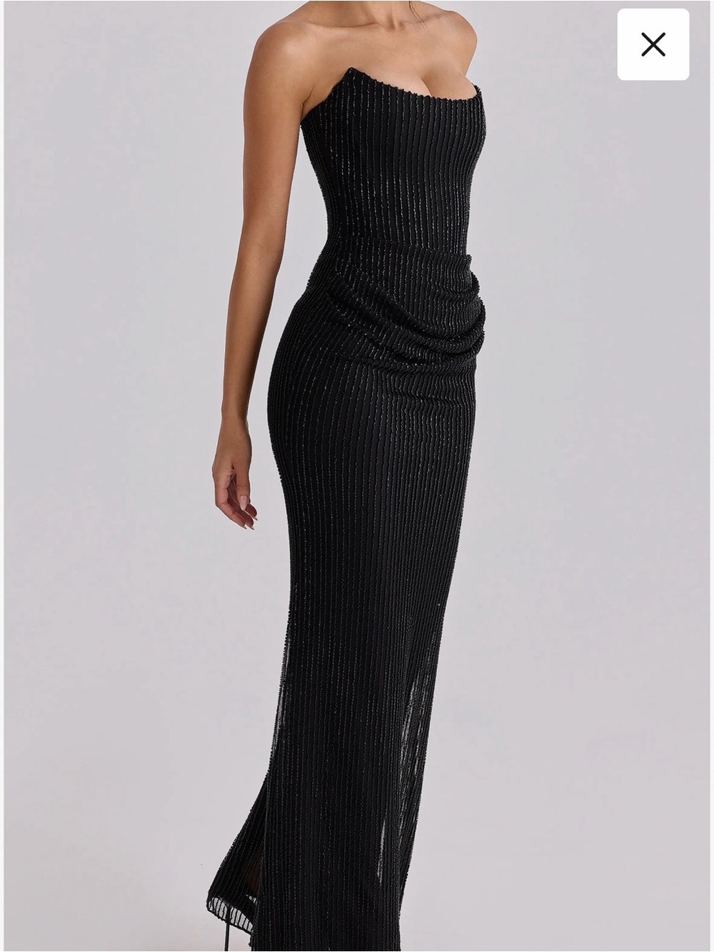House of CB - Alicia Hand Beaded Strapless Mermaid Gown